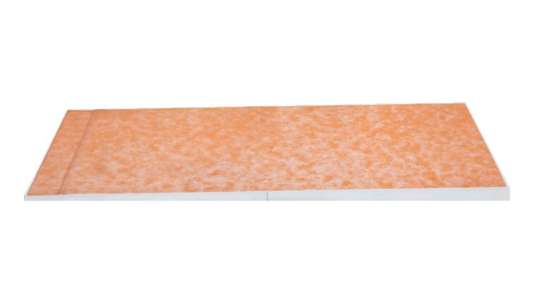 Orangefarbene, rechteckige Abdichtungsbahn